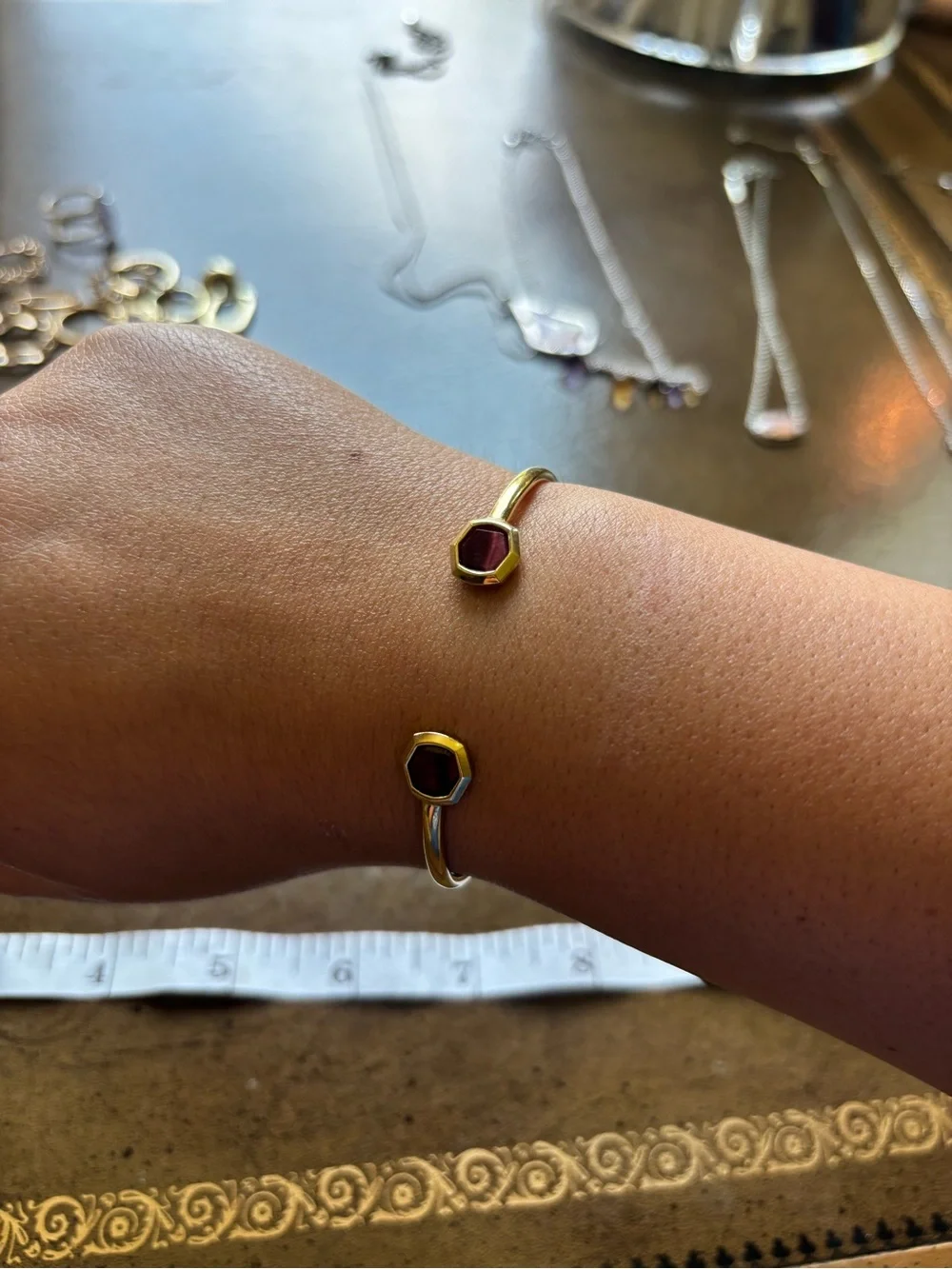 Kendra Scott Cuff Bracelet |  Sterling Silver w 18 karat gold vermeil